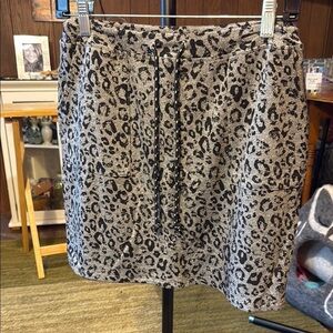 Sundry Black and Gray Skater Mini Skirt​